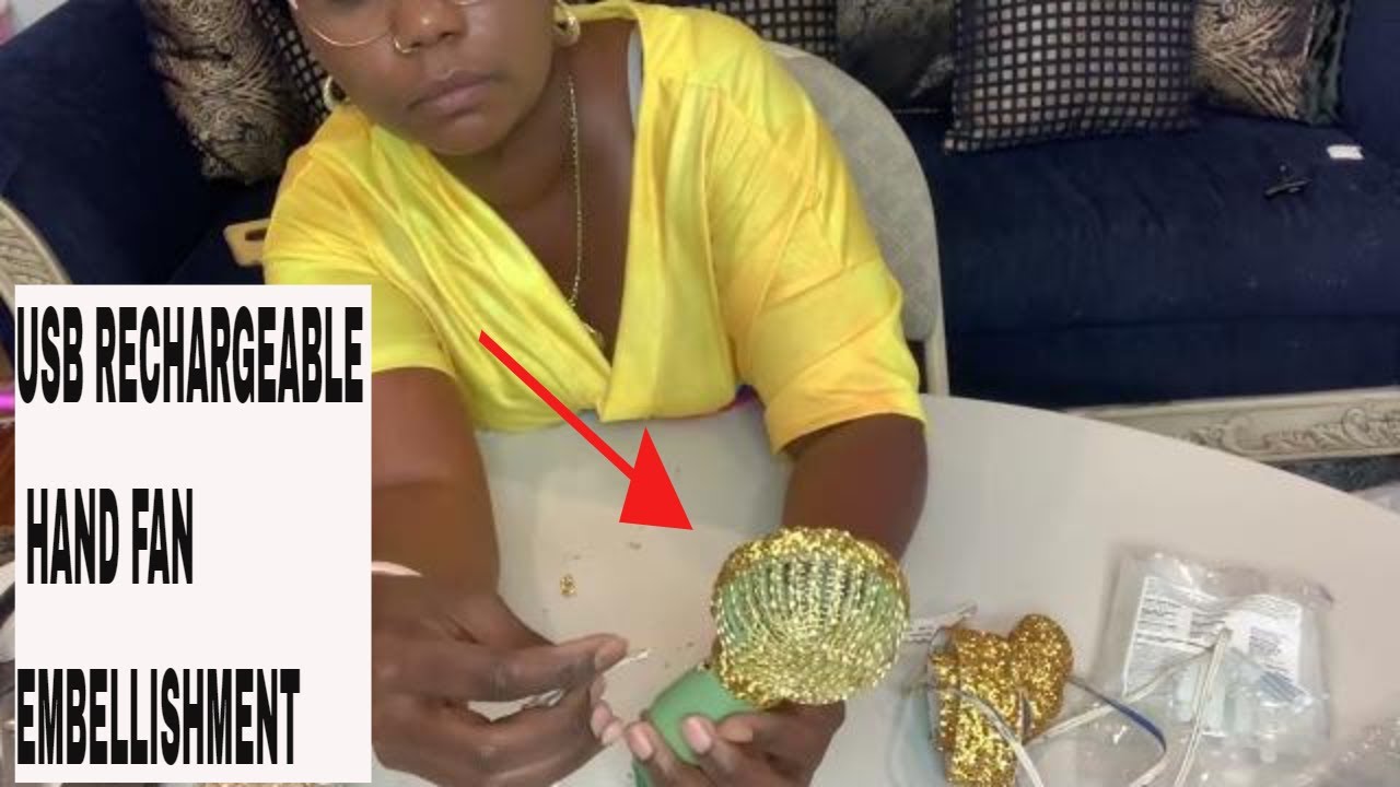 How To Make a Rechargeable Bridal Hand Fan YouTube
