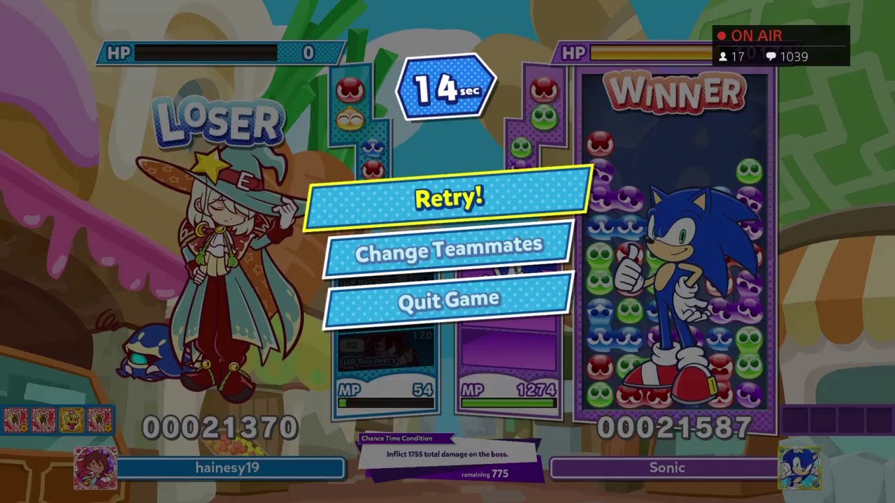 Puyo Puyo Tetris 2 Boss Raid Grinding