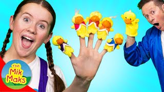 Five Little Ducks | Learn To Count with Finger Puppets | The Mik Maks Kids Songs