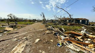 A LIFE CHANGING Tornado Struck Rolling Fork & Silver City, Mississippi - Unedited Drone Footage 2023