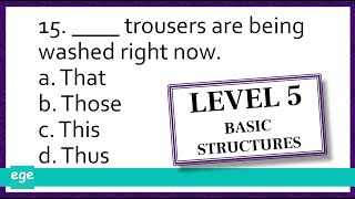 Level 5: Basic Structures | Grammar Quiz