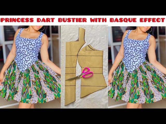 How to cut PRINCESS DART BUSTIER with BASQUE WAISTLINE / Easiest
