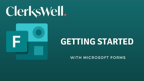 Getting started with Microsoft Forms