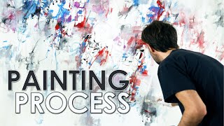 F. D'Adamo - Painting Process, Making of Scilla (Abstract Expressionism, Lyrical Abstraction, ASMR)