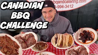 HUGE BBQ FOOD TRUCK CHALLENGE  Pulled Pork, Brisket, Sausage | Spankys BBQ | Man Vs Food