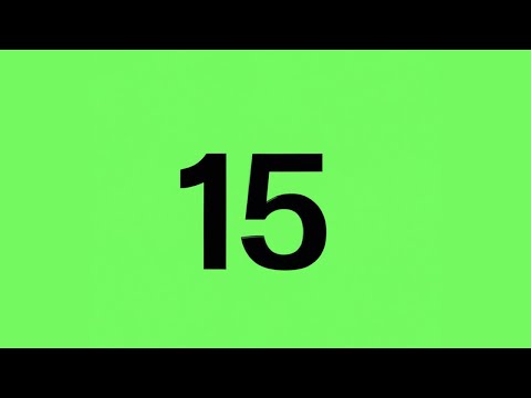Countdown Timer 15 Second with a Green Screen Background | No Copyright