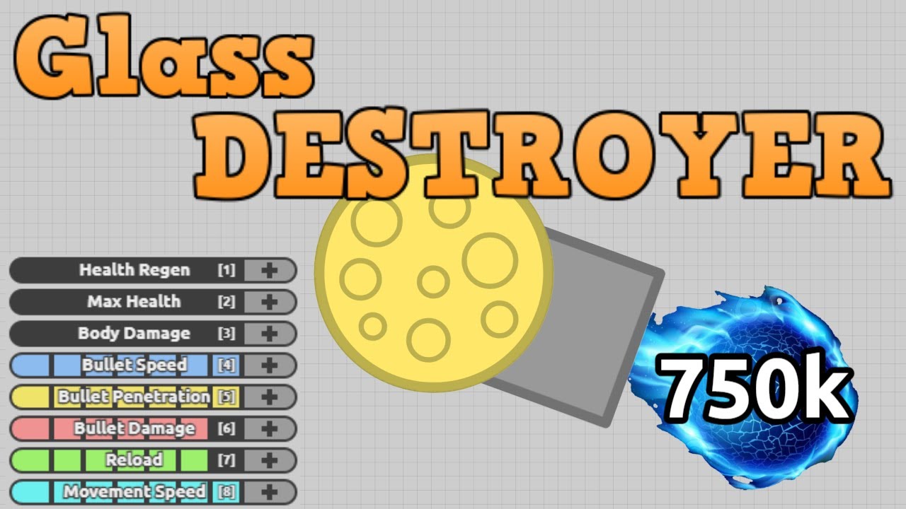 Glass Destroyer 750k - Destroyer Part 1/4 | Diep.io - YouTube