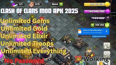 Clash of Clans Mod APK 2025 | Free No Password + Latest Hack!