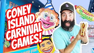 Testing Our Luck at Coney Island's Classic Carnival Games!