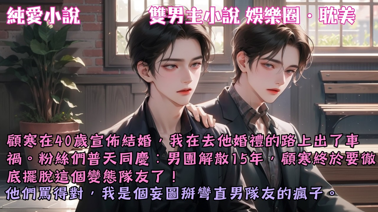 【耽美娛樂圈】顧寒在40歲宣佈結婚，我在去他婚禮的路上出了車禍。粉絲們普天同慶：男團解散15年，顧寒終於要徹底擺脫這個變態隊友了！#【癡纏之後】 #小說 #故事 #爽文 #完結 #BL