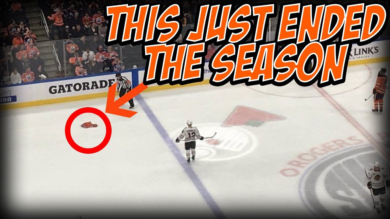 JERSEY TOSSED ON THE ICE Why One Genius Edmonton Oilers Fan Ended The Oilers Season Last Night