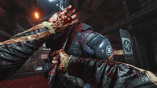 Wolfenstein 2 - Stealth/Mayhem Kills (Ausmerzer) I'm Death Incarnate! No HUD Gameplay