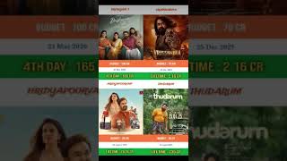 Drishyam 3 vs Vrusshabha vs Hridyapoorvam vs Thudarum | Collection Comprison | #drishyam3 #mohanlal