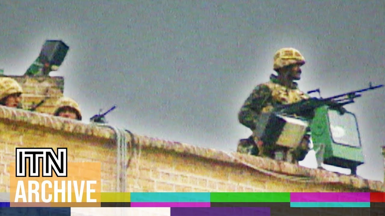 Last Day of the Gulf War - Dramatic Desert Storm Footage of Royal Marines Retaking UK Embassy (1991)