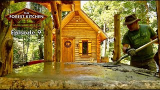 Table Made of Mud | The Forest Kitchen | Off Grid Log Cabin Build, Ep.9 S1