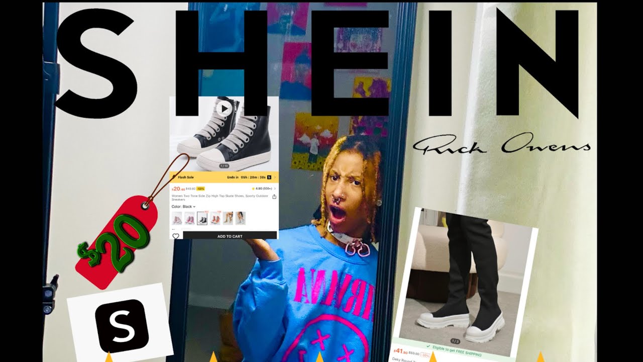 Shein haul and Rick Owen shoe review - YouTube