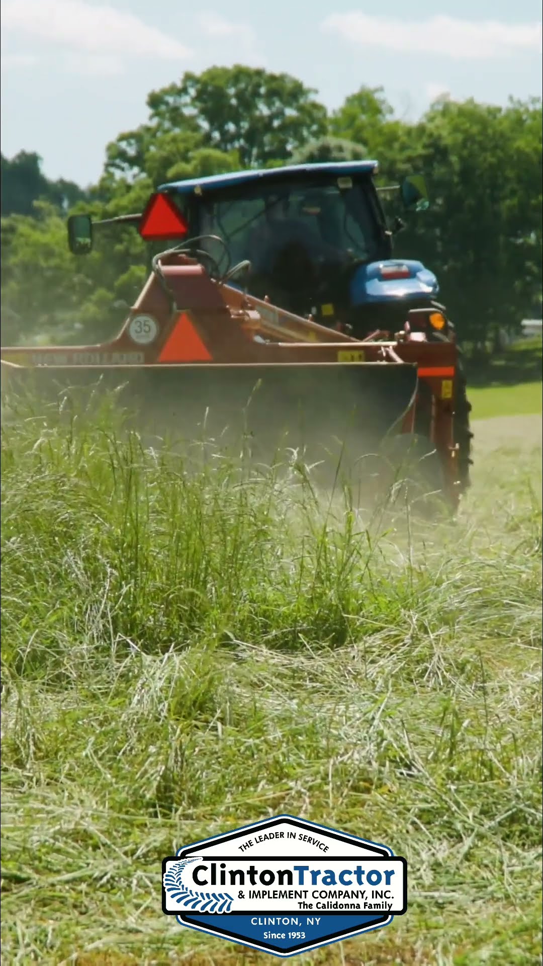 Watch the New Holland T6.180 Tear Through Waist-High Grass #shorts