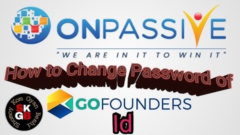 How to Change Password🔑of Gofounders I