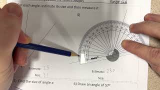 Year 8  46.   Ex10F,G,H Measuring Angles and Estimating Angles