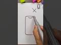 How To Draw Phone Step By Step Shorts Shortsfeed 