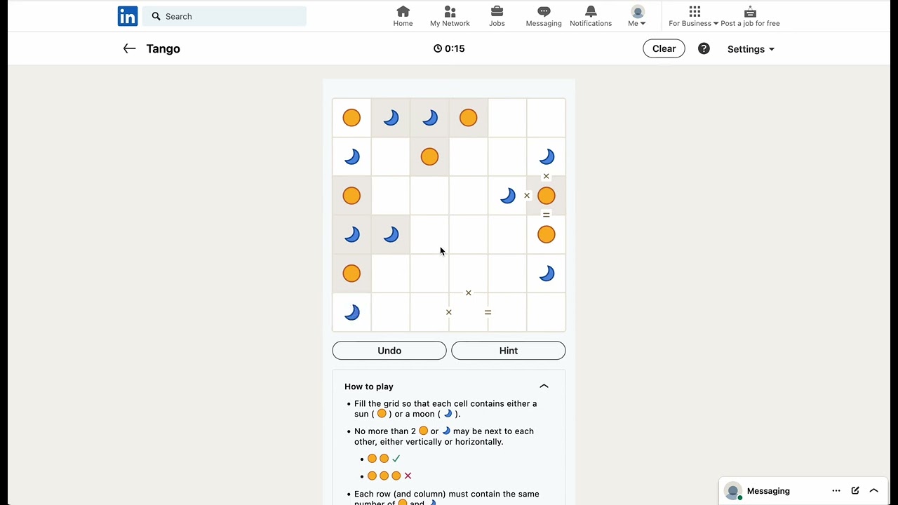 LinkedIn Tango #16 | 23rd Oct, 2024