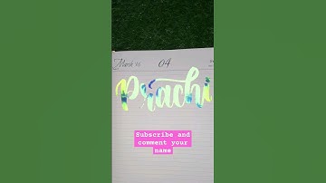 Prachi 🥰name calligraphy|brush pen calligraphy|satisfying creative art#shorts#transition #viral#art