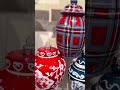 Raz 5" Set of 3 Dressed in Plaid Chinoiserie Glass Ginger Jar Christmas Ornament 4652914