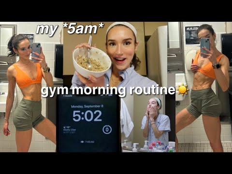 My 5AM GYM MORNING ROUTINE | full leg day workout + protein oats recipe ...