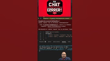 GPT-4 ChatCompletion Error FIX #shorts #OpenAI #GPT4 #ChatCompletion