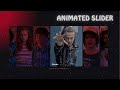 Slider with Animated Text and Animated Background |  HTML CSS | Swiper JS &amp; Particles JS