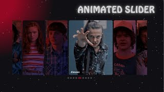 Animated Slider by using HTML CSS | Swiper JS & Particles JS