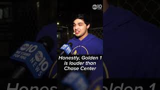 Short | Warriors fan says Golden 1 is louder than Chase Center at Kings Playoffs Game