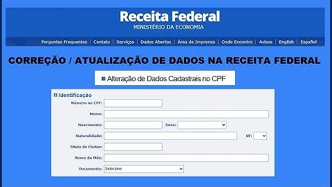 Como corrigir, alterar ou atualizar dados incorretos do CPF na Receita Federal, pela internet! 2024!