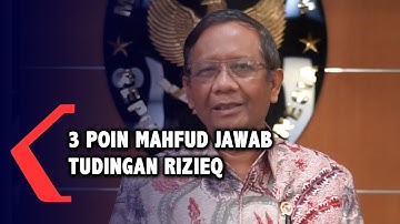 3 Poin Mahfud Jawab Tudingan Rizieq, Simak Lagi Pernyataannya
