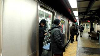 Irt Subway Pelham Bay Bound R142A 6 Train At Parkchester Night