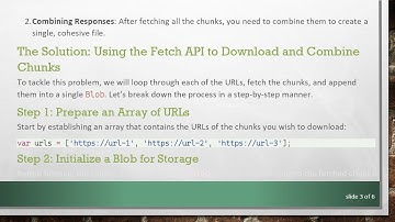 How to Download a Single File with Multiple Chunks in JavaScript Using Fetch API