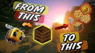 2 minutes MINECRAFT: Pam's HARVESTCRAFT HONEY, WAXCOMB and HONEYCOMB Tutorial 2020 1.12.2, 1.16+ screenshot 1