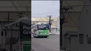 Ritchies #1592, Scania Citywide heading out into service from the depot.