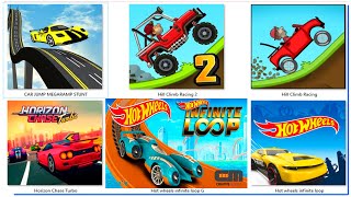 CAR JUMP MEGARAMP STUNT,Hill Climb Racing 2,Horizon Chase Turbo,Hot wheels infinite loop screenshot 2