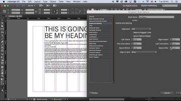 InDesign - Making paragraph Styles