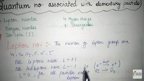 How to find Baryon no., Lepton no. ,Iso-spin (elementary particles) NUCLEAR PHYSICS PART-2