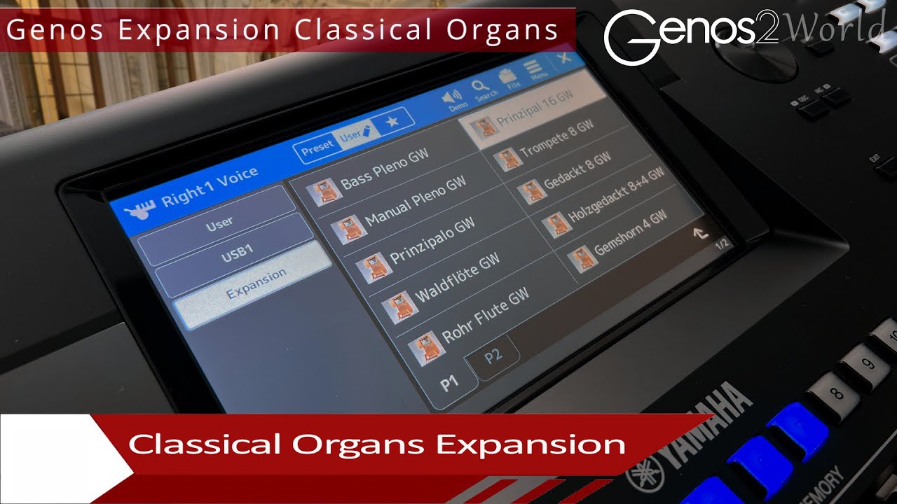 YAMAHA Genos 2 Großer Gott wir loben Dich Classic Organs Expansion SET