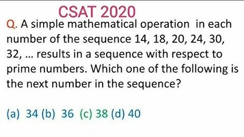 A simple mathematical operation  in each number of the sequence 14, 18, 20, 24, 30, 32, … results