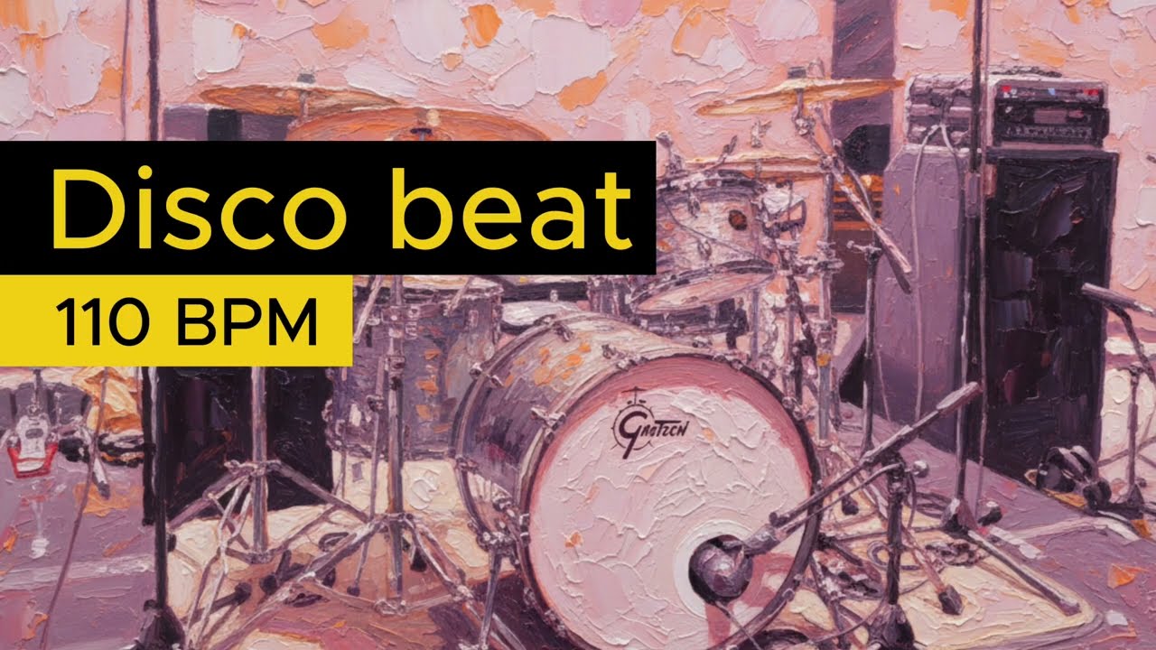 Drum Track - Disco beat - 110bpm - YouTube