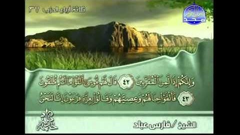 القرآن الكريم كاملا الجزء (19) بصوت الشيخ فارس عباد
