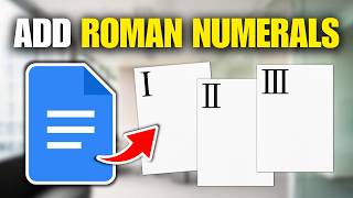 How To Add Roman Numeral Page Numbers To Google Docs