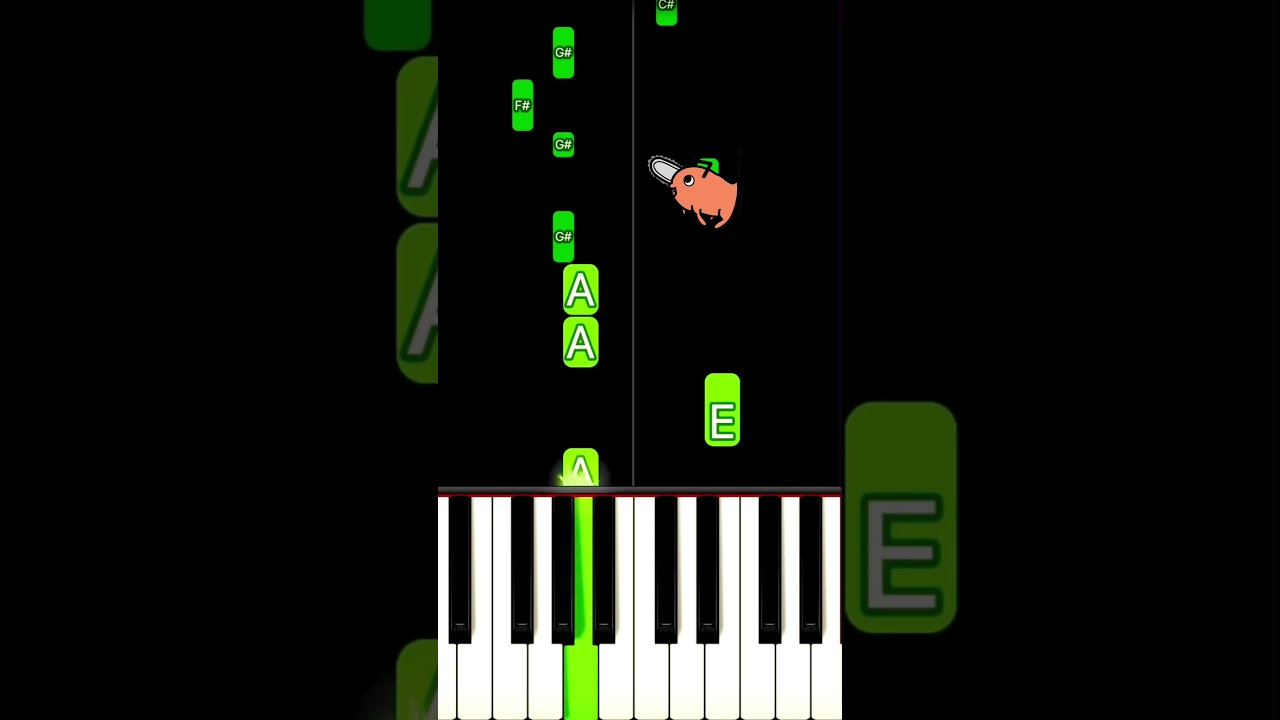 Chainsaw Man KICKBACK (Piano Tutorial) Shorts YouTube