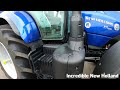 2022 new holland t7225 blue power 67 litre 6cyl tractor  205225hp with stewart trailer