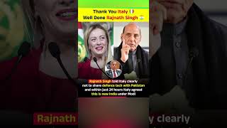 Rajnath Singh told Italy clearly not to share defence tech with Pakistan