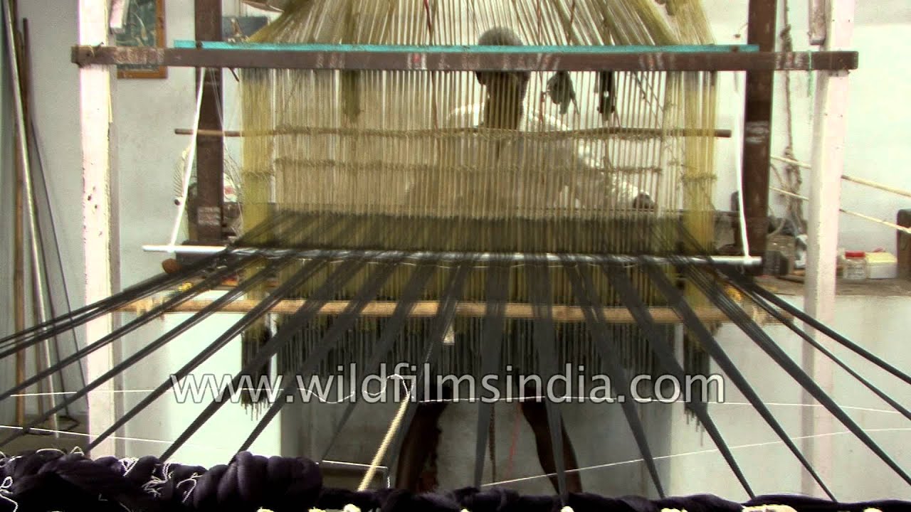 Worker at a silk weaving factory in Tamil Naidu YouTube